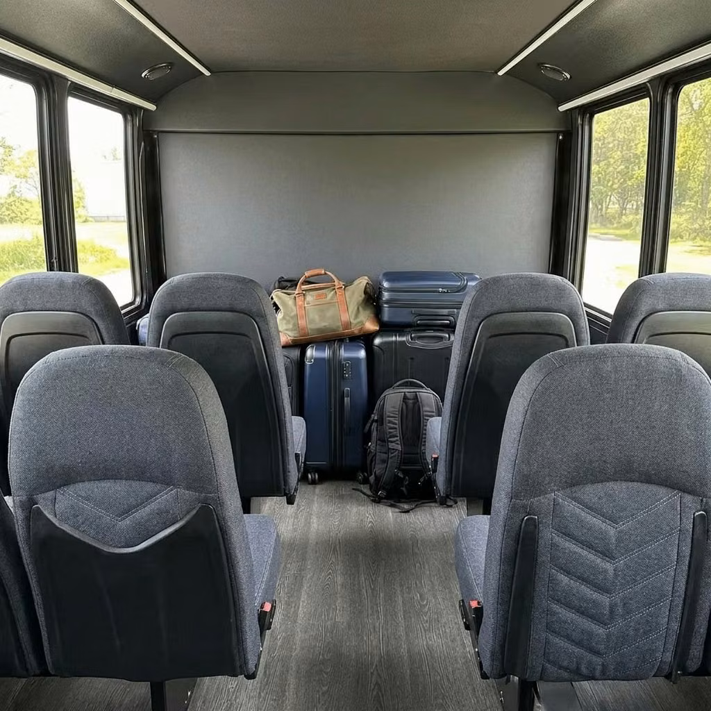 winter springs 25 passenger minibus luggage area
