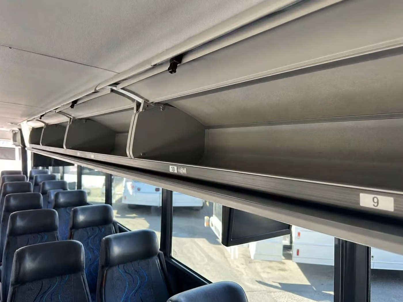 winter springs 56 passenger charter bus overhead storage