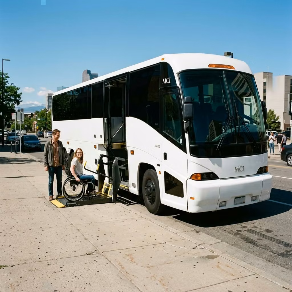 winter springs 56 passenger charter bus wheelchair lift