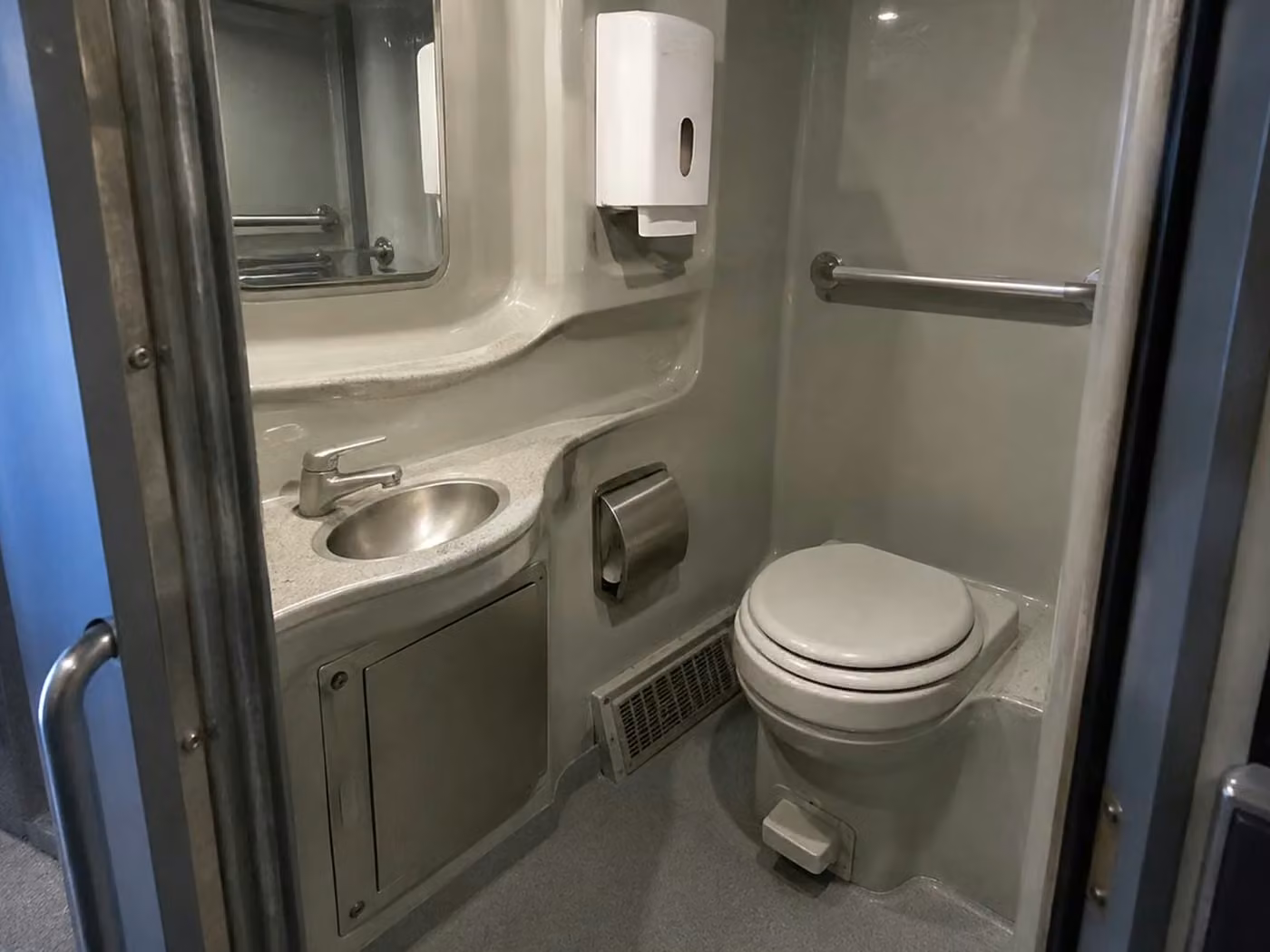 winter springs charter bus onboard restroom