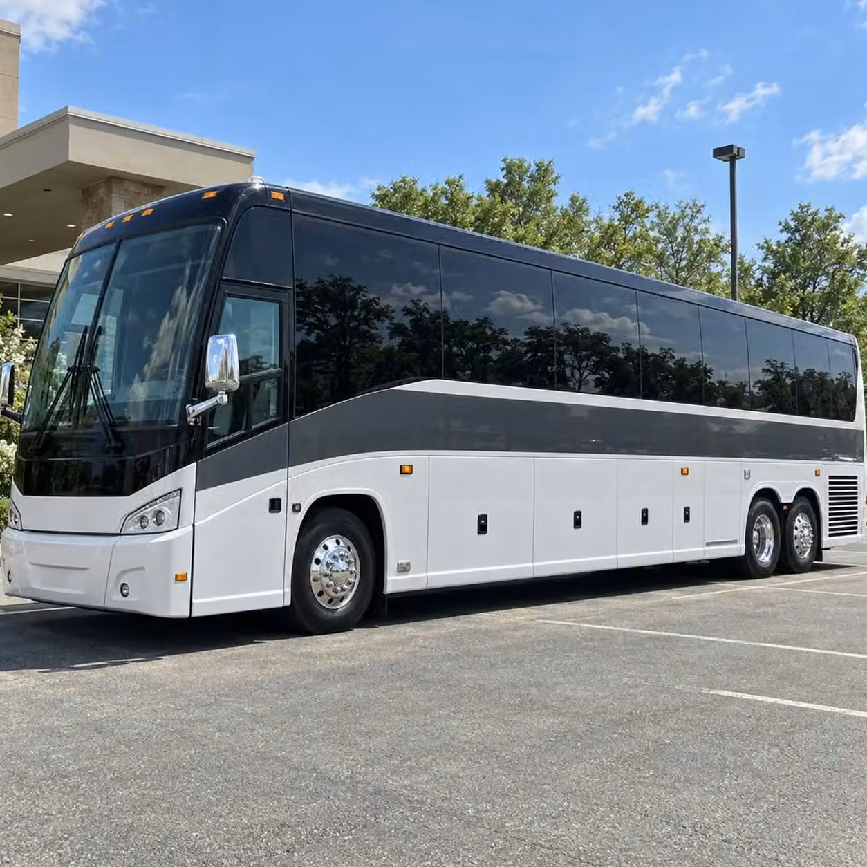 winter springs charter bus transportation to acrisure bounce house
