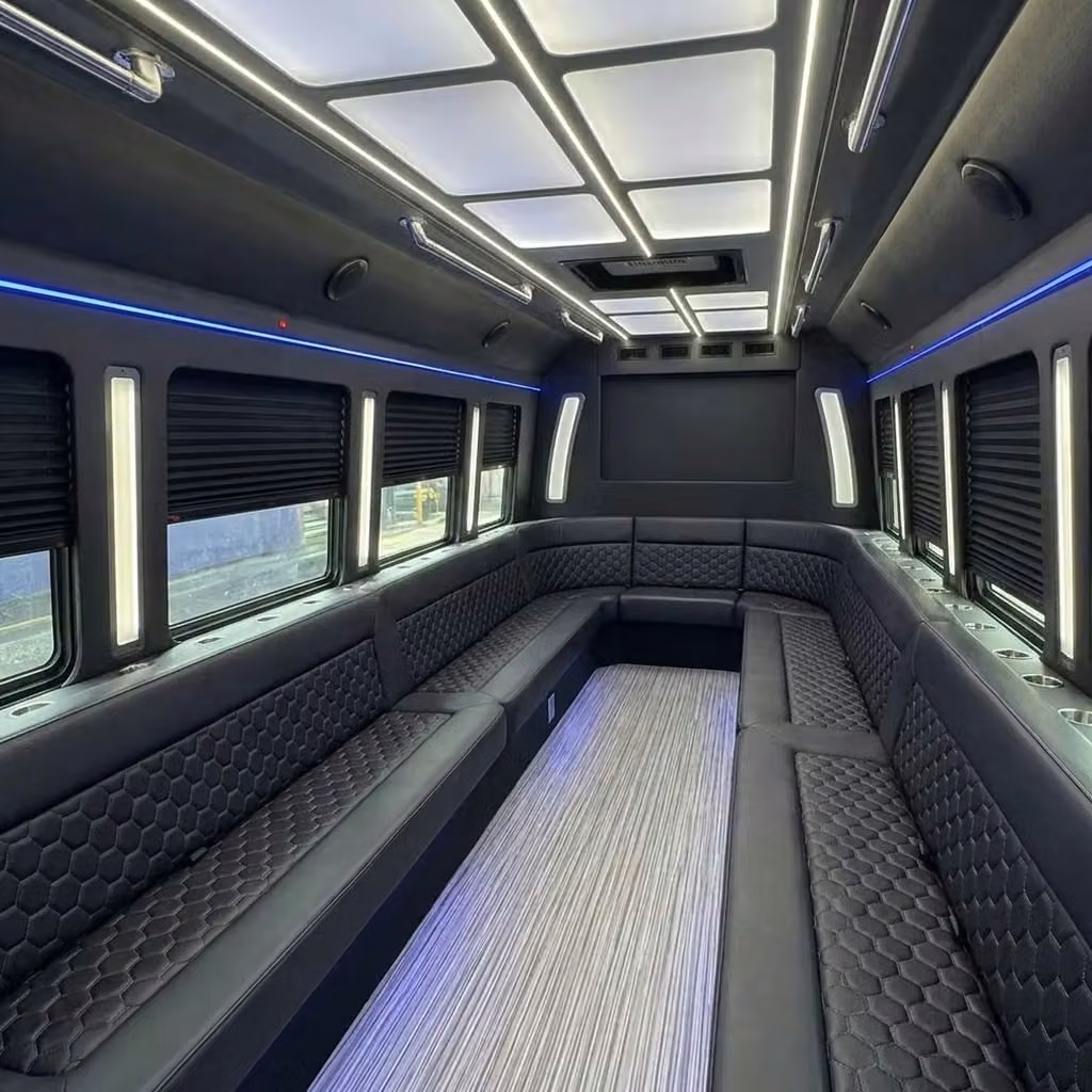 winter springs party bus wraparound seating